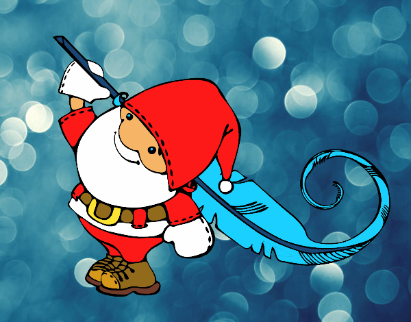 Dibujo Santa Claus con una pluma pintado por Socovos