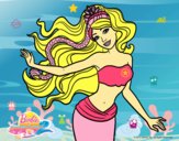 Dibujo Sirena con corona pintado por nedasori