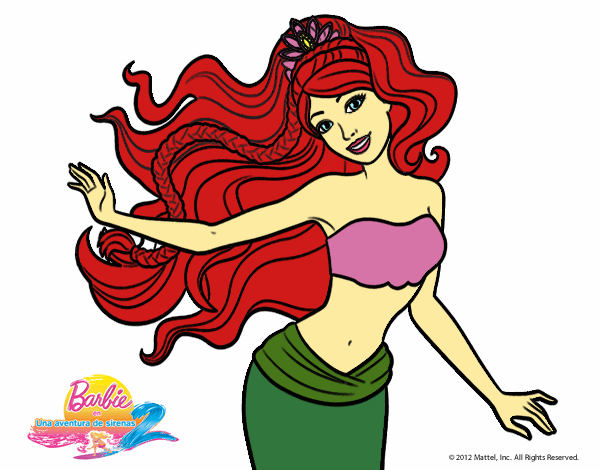 Dibujo Sirena con corona pintado por hassel