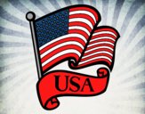 Dibujo Bandera de los Estados Unidos pintado por Juice