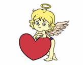 Dibujo Cupido y un corazón pintado por alexajony