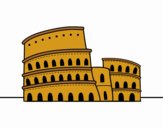 Dibujo El Coliseo de Roma pintado por jhaslitpms