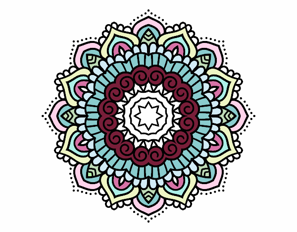 Dibujo Mandala estrella decorada pintado por sofiacruz