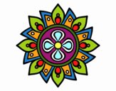 Dibujo Mandala flor sencilla pintado por Kapptan