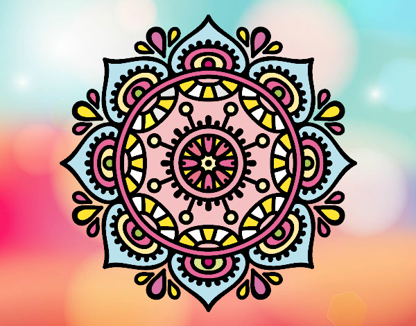 Dibujo Mandala para relajarse pintado por FXimena