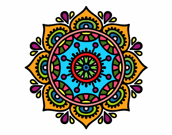 Dibujo Mandala para relajarse pintado por marlene945