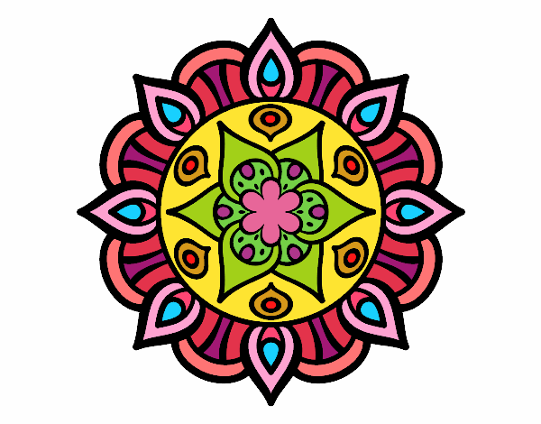 Dibujo Mandala vida vegetal pintado por mari-gomi