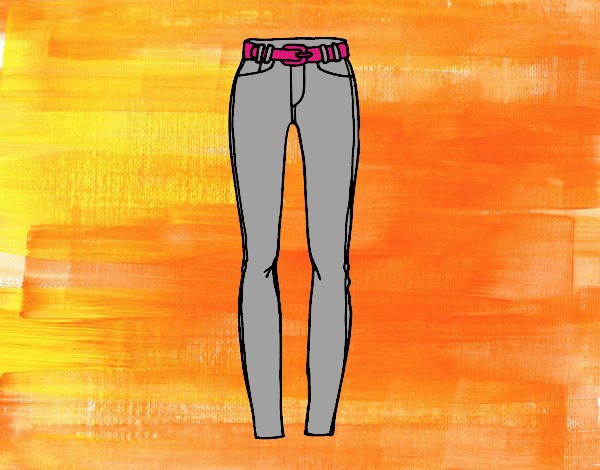 Dibujo Pantalones de pitillo pintado por Juice