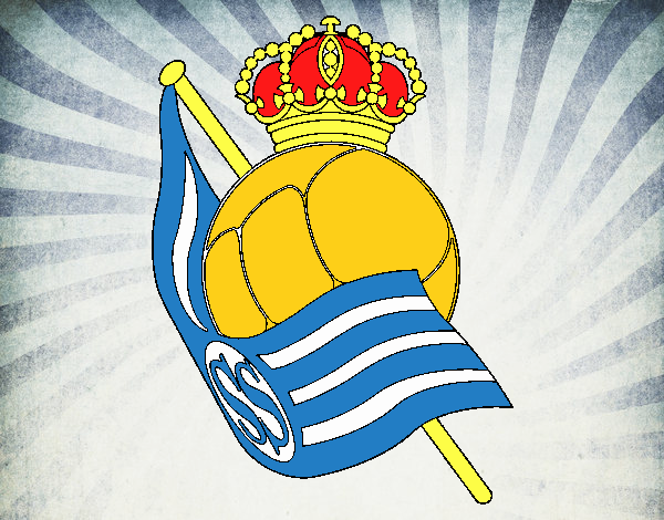Dibujo Escudo de la Real Sociedad de Fútbol pintado por hassi