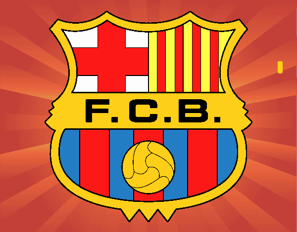 Dibujo Escudo del F.C. Barcelona pintado por hassi
