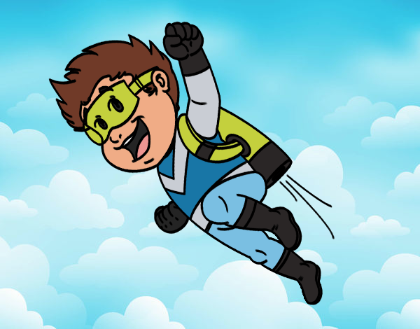 Héroe volando