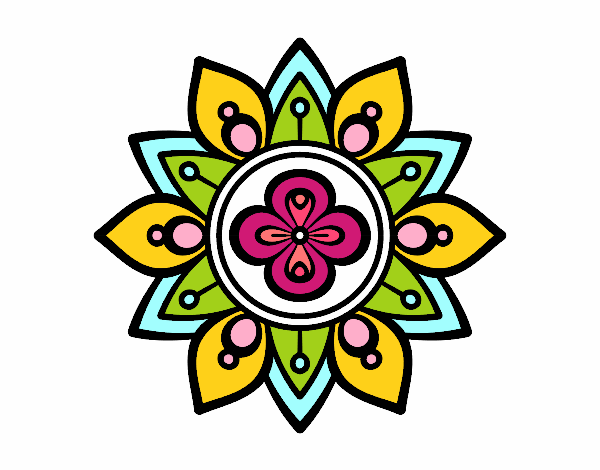 Dibujo Mandala flor de loto pintado por clarinda