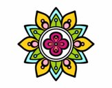Dibujo Mandala flor de loto pintado por clarinda