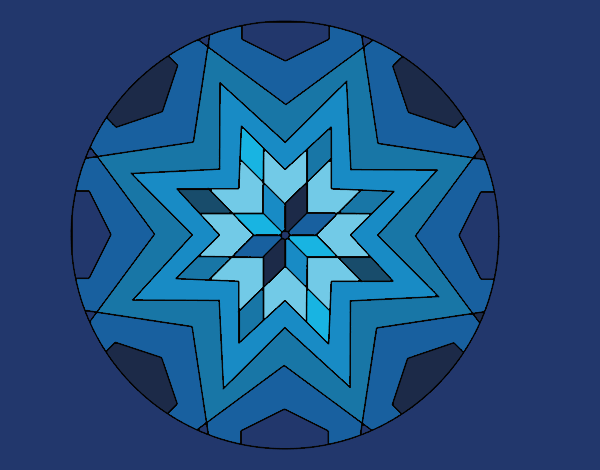 Dibujo Mandala mosaico estrella pintado por MYRNA1938