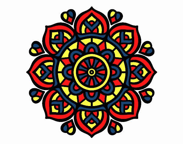 Dibujo Mandala para la concentración mental pintado por MYRNA1938