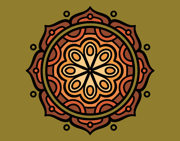 Dibujo Mandala para meditar pintado por MYRNA1938