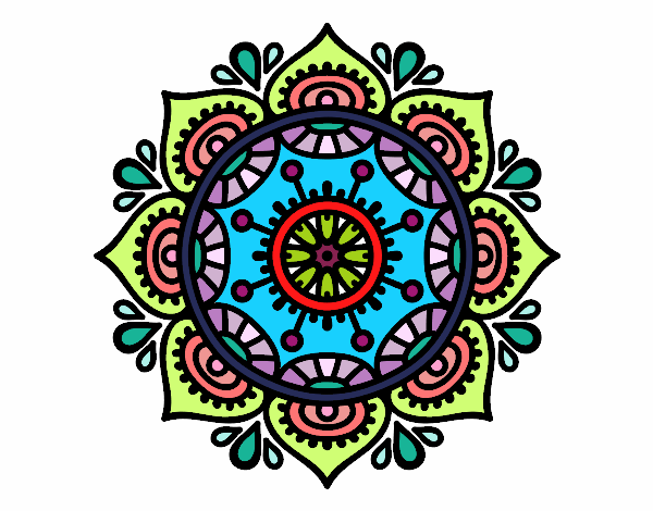 Dibujo Mandala para relajarse pintado por lauragm