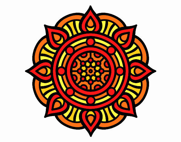 Dibujo Mandala puntos de fuego pintado por MYRNA1938