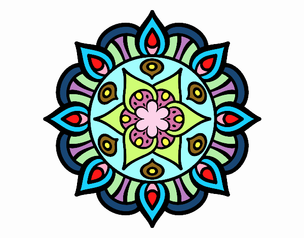 Dibujo Mandala vida vegetal pintado por anayelinav