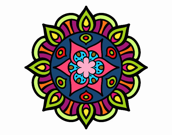 Dibujo Mandala vida vegetal pintado por osleidy