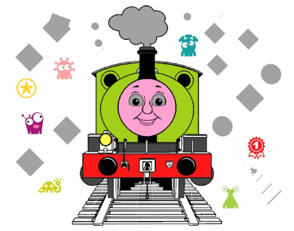 Dibujo Percy la locomotora pintado por LeoGL