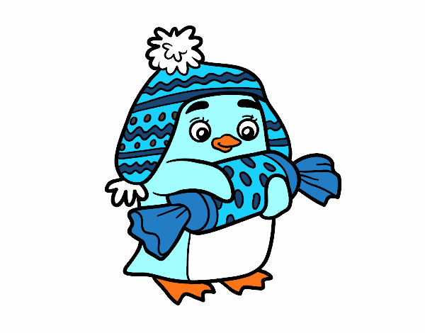 Dibujo Pingüino con caramelo pintado por gav007a