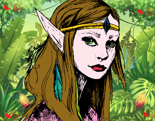 Dibujo Princesa elfo pintado por Nahomi_z