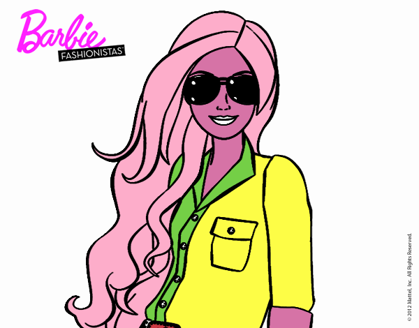 Dibujo Barbie con gafas de sol pintado por lorenzo007