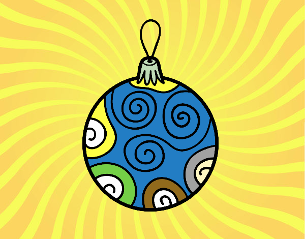 Dibujo Bola de árbol de Navidad decorada pintado por lorenzo007