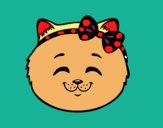 Dibujo Cara de gatita feliz pintado por rakeljoel