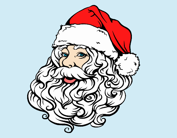 Dibujo Cara de Santa Claus para Navidad pintado por Francesita