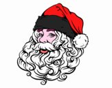 Dibujo Cara de Santa Claus para Navidad pintado por rakeljoel