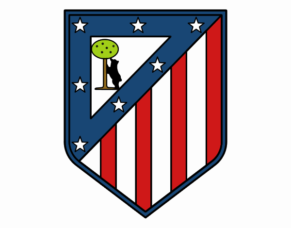 Dibujo Escudo del Club Atlético de Madrid pintado por hassi