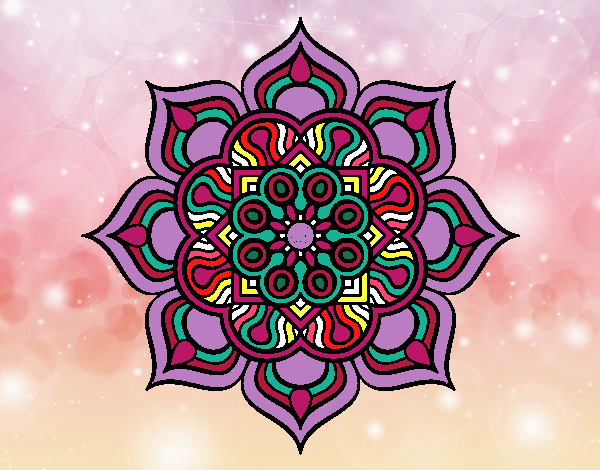 Dibujo Mandala flor de fuego pintado por isabel2k
