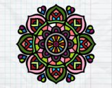 Dibujo Mandala para la concentración mental pintado por CLEONEFER