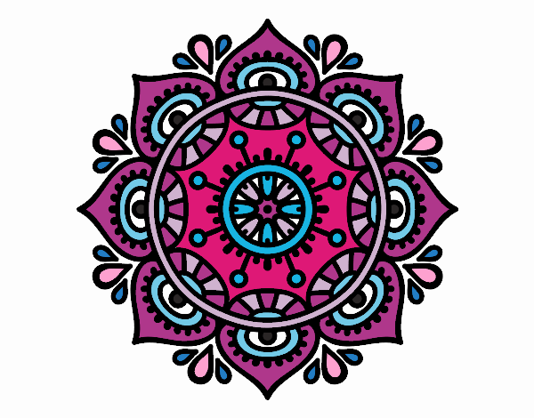 Dibujo Mandala para relajarse pintado por LauPoveda