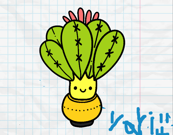Dibujo Un cactus con flor pintado por yaretzi23