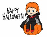 Dibujo Vampiro para Halloween pintado por AgusNet