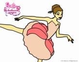 Dibujo Barbie en primer arabesque pintado por Francesita