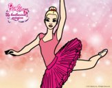 Dibujo Barbie en segundo arabesque pintado por alinita