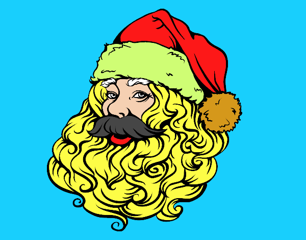 Dibujo Cara de Santa Claus para Navidad pintado por Francesita
