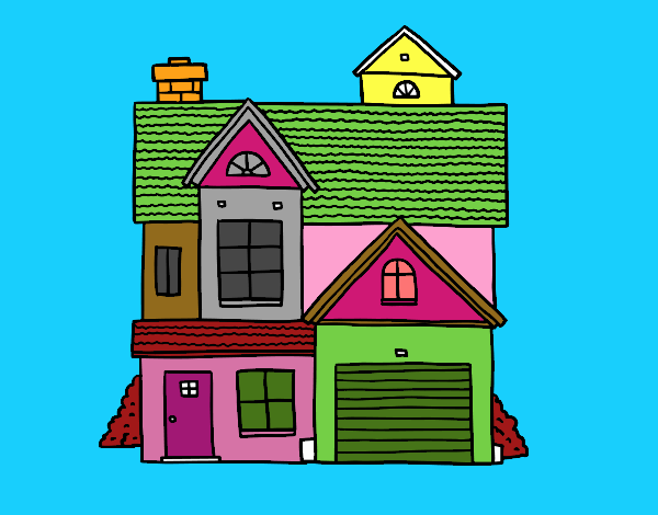 Dibujo Casa unifamiliar americana pintado por Francesita