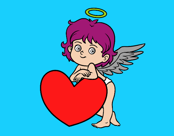 Dibujo Cupido y un corazón pintado por Francesita