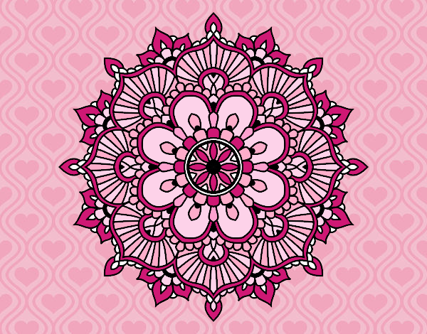 Dibujo Mandala destello floral pintado por xochittl 