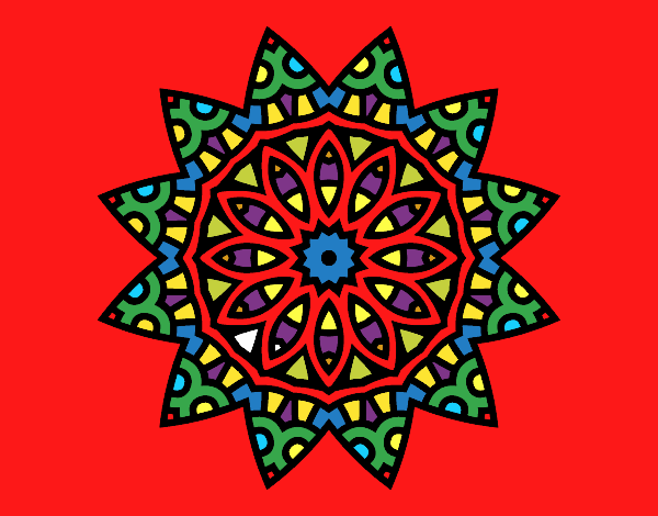 Dibujo Mandala estrella pintado por CLEONEFER