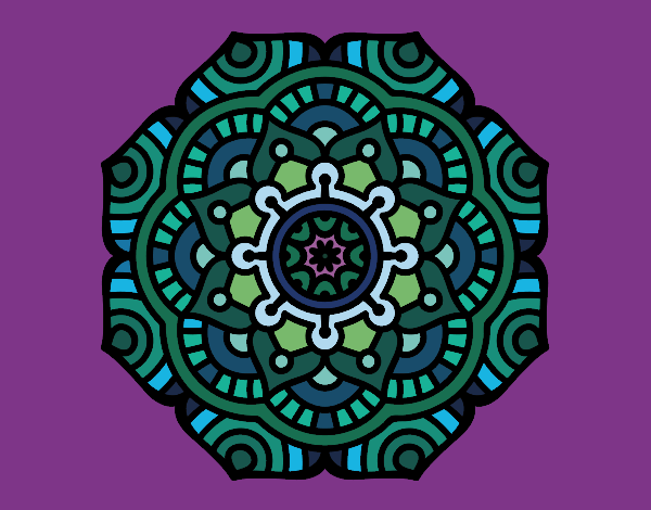 Dibujo Mandala flor conceptual pintado por CLEONEFER