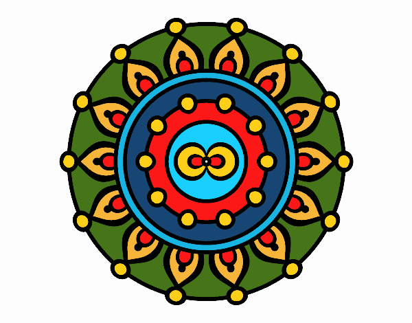 Dibujo Mandala meditación pintado por CLEONEFER