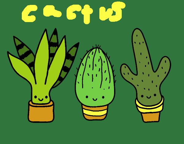 Dibujo Mini cactus pintado por kariangeli