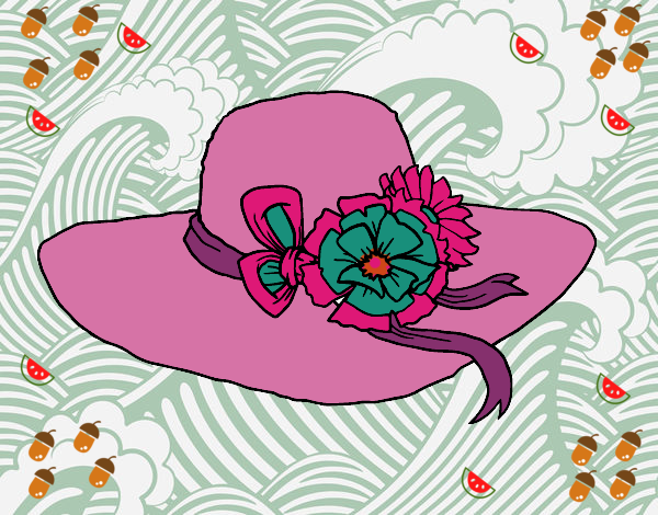 Dibujo Sombrero con flores pintado por yiyii