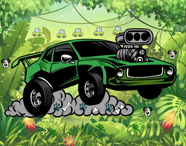Dibujo Deportivo muscle car pintado por LosPrimos6